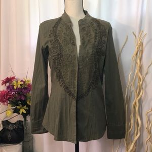 Haven Bleu Button Up Top